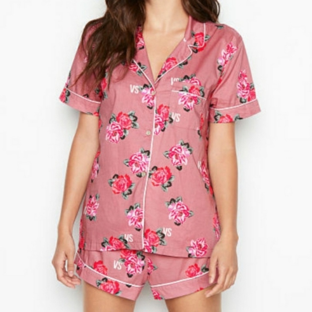 Victorias Secret Floral Short Sleeve Top and Short
